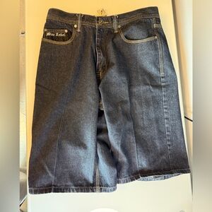 Blac Label Dragon Embroidered Jean Shorts